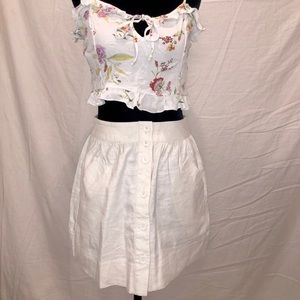 💫white button up skirt with pockets